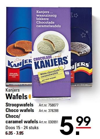 Aanbiedingen Kanjers wafels stroopwafels - Kanjers - Geldig van 05/10/2017 tot 23/10/2017 bij Sligro