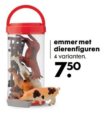 Aanbiedingen Emmer met dierenfiguren - Huismerk - Hema - Geldig van 16/10/2017 tot 05/11/2017 bij Hema