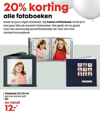 Aanbiedingen Fotoboek - Huismerk - Hema - Geldig van 16/10/2017 tot 05/11/2017 bij Hema