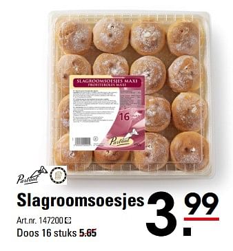 Aanbiedingen Slagroomsoesjes - Partout - Geldig van 05/10/2017 tot 23/10/2017 bij Sligro