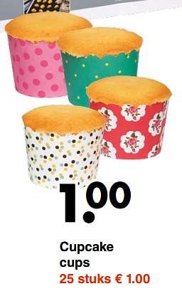 Aanbiedingen Cupcake cups - Huismerk - Wibra - Geldig van 16/10/2017 tot 28/10/2017 bij Wibra