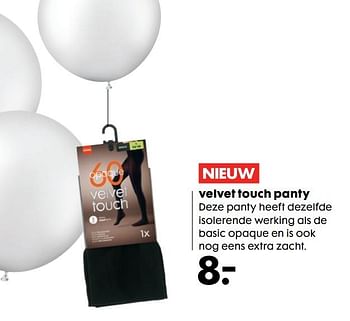 Aanbiedingen Velvet touch panty - Huismerk - Hema - Geldig van 16/10/2017 tot 05/11/2017 bij Hema