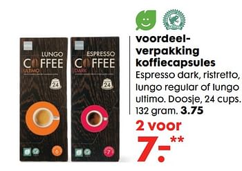 Aanbiedingen Voordeelverpakking koffiecapsules - Huismerk - Hema - Geldig van 16/10/2017 tot 05/11/2017 bij Hema