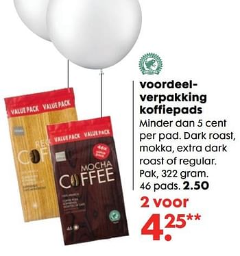 Aanbiedingen Voordeelverpakking koffiepads - Huismerk - Hema - Geldig van 16/10/2017 tot 05/11/2017 bij Hema