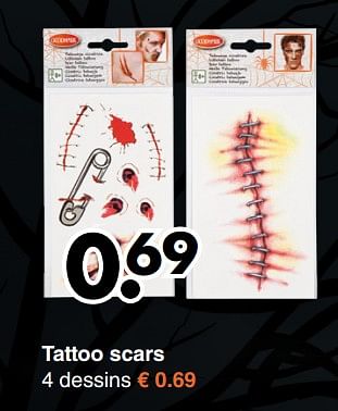 Aanbiedingen Tattoo scars - Huismerk - Wibra - Geldig van 16/10/2017 tot 28/10/2017 bij Wibra