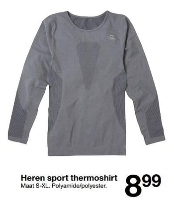 Aanbiedingen Heren sport thermoshirt - Huismerk - Zeeman  - Geldig van 14/10/2017 tot 21/10/2017 bij Zeeman
