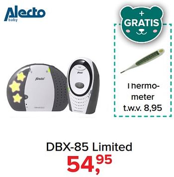 Aanbiedingen Alecto dbx-85 limited - Alecto - Geldig van 09/10/2017 tot 29/10/2017 bij Baby-Dump