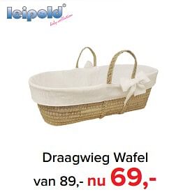 Aanbiedingen Draagwieg wafel - Leipeld - Geldig van 09/10/2017 tot 29/10/2017 bij Baby-Dump