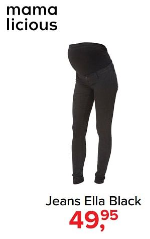 Aanbiedingen Jeans ella black - MamaLicious - Geldig van 09/10/2017 tot 29/10/2017 bij Baby-Dump