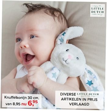 Aanbiedingen Knuffelkonijn - Little Dutch - Geldig van 09/10/2017 tot 29/10/2017 bij Baby-Dump