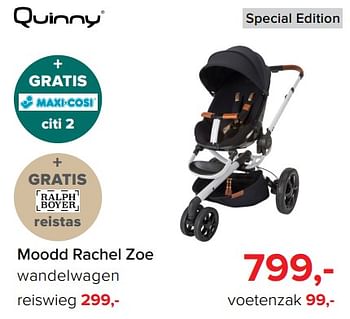 Aanbiedingen Moodd rachel zoe wandelwagen - Quinny - Geldig van 09/10/2017 tot 29/10/2017 bij Baby-Dump