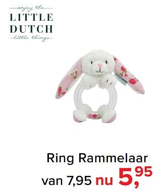 Aanbiedingen Ring rammelaar - Little Dutch - Geldig van 09/10/2017 tot 29/10/2017 bij Baby-Dump