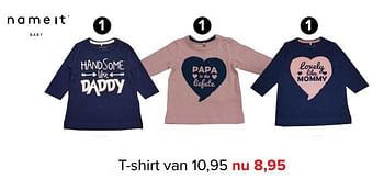 Aanbiedingen T-shirt - Name-IT - Geldig van 09/10/2017 tot 29/10/2017 bij Baby-Dump