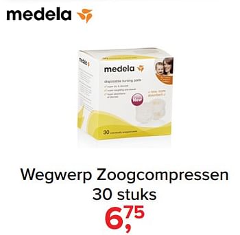 Aanbiedingen Wegwerp zoogcompressen - Medela - Geldig van 09/10/2017 tot 29/10/2017 bij Baby-Dump