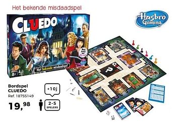 Aanbiedingen Bordspel cluedo - Hasbro - Geldig van 14/10/2017 tot 12/12/2017 bij Supra Bazar