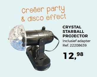Aanbiedingen Crystal starball projector - Huismerk - Supra Bazar - Geldig van 14/10/2017 tot 12/12/2017 bij Supra Bazar