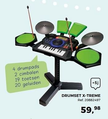 Aanbiedingen Drumset x-treme - Huismerk - Supra Bazar - Geldig van 14/10/2017 tot 12/12/2017 bij Supra Bazar