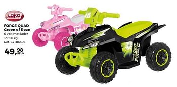 Aanbiedingen Force quad groen of roze - Loko toys - Geldig van 14/10/2017 tot 12/12/2017 bij Supra Bazar