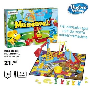 Aanbiedingen Kinderspel muizenval - Hasbro - Geldig van 14/10/2017 tot 12/12/2017 bij Supra Bazar
