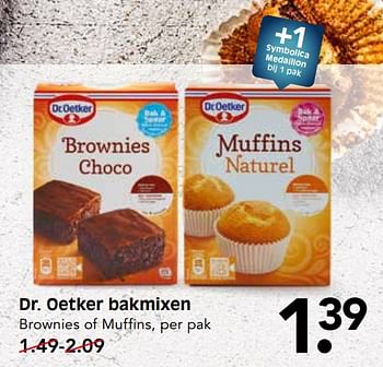 Aanbiedingen Dr. oetker bakmixen brownies of muffins - Dr. Oetker - Geldig van 15/10/2017 tot 21/10/2017 bij Em-té