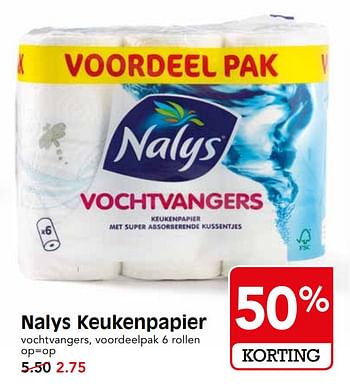 Aanbiedingen Nalys keukenpapier - Nalys - Geldig van 15/10/2017 tot 21/10/2017 bij Em-té