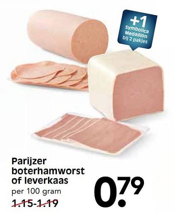 Aanbiedingen Parijzer boterhamworst of leverkaas - Huismerk - Em-té - Geldig van 15/10/2017 tot 21/10/2017 bij Em-té