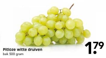 Aanbiedingen Pitloze witte druiven - Huismerk - Em-té - Geldig van 15/10/2017 tot 21/10/2017 bij Em-té