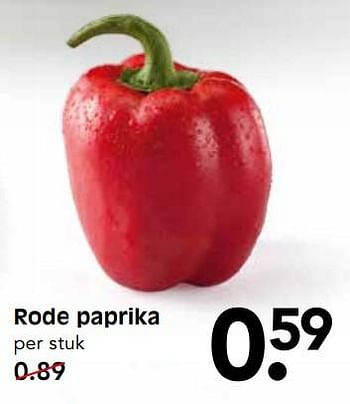 Aanbiedingen Rode paprika - Huismerk - Em-té - Geldig van 15/10/2017 tot 21/10/2017 bij Em-té
