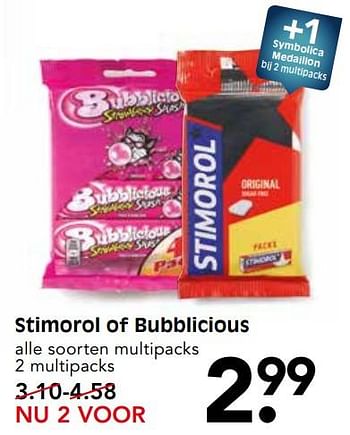 Aanbiedingen Stimorol of bubblicious - Huismerk - Em-té - Geldig van 15/10/2017 tot 21/10/2017 bij Em-té