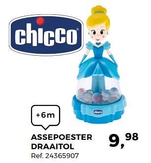 Aanbiedingen Assepoester draaitol - Chicco - Geldig van 14/10/2017 tot 12/12/2017 bij Supra Bazar