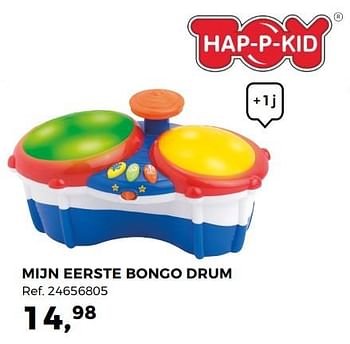 Aanbiedingen Mijn eerste bongo drum - Hap P Kids - Geldig van 14/10/2017 tot 12/12/2017 bij Supra Bazar