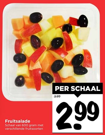 Aanbiedingen Fruitsalade - Huismerk Vomar - Geldig van 15/10/2017 tot 21/10/2017 bij Vomar
