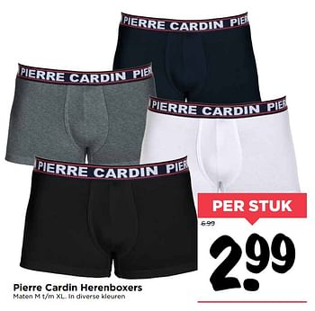 Aanbiedingen Pierre cardin herenboxers - Pierre Cardin - Geldig van 15/10/2017 tot 21/10/2017 bij Vomar