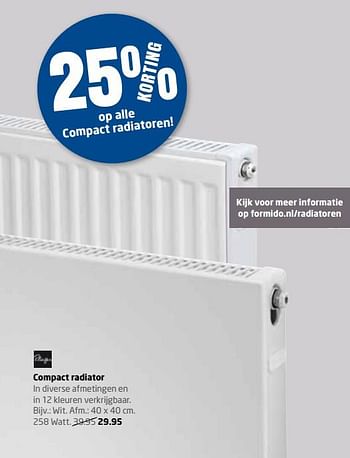 Aanbiedingen Compact radiator - Plieger - Geldig van 16/10/2017 tot 29/10/2017 bij Formido