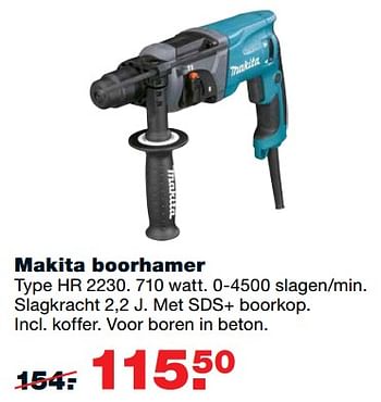 Aanbiedingen Makita boorhamer hr 2230 - Makita - Geldig van 16/10/2017 tot 22/10/2017 bij Praxis