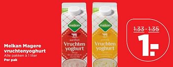 Aanbiedingen Melkan magere vruchtenyoghurt - Melkan - Geldig van 15/10/2017 tot 21/10/2017 bij Plus