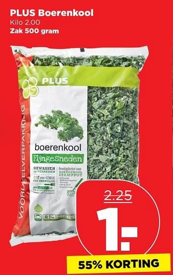 Aanbiedingen Plus boerenkool - Huismerk - Plus - Geldig van 15/10/2017 tot 21/10/2017 bij Plus