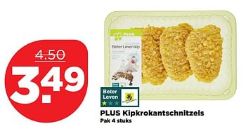 Aanbiedingen Plus kipkrokantschnitzels - Huismerk - Plus - Geldig van 15/10/2017 tot 21/10/2017 bij Plus