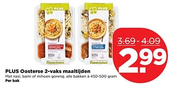 Aanbiedingen Plus oosterse 2-vaks maaltijden - Huismerk - Plus - Geldig van 15/10/2017 tot 21/10/2017 bij Plus