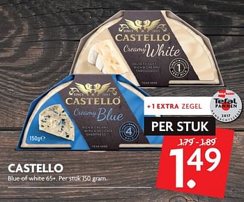 Aanbiedingen Castello blue of white 65+ - Castello - Geldig van 15/10/2017 tot 21/10/2017 bij Deka Markt