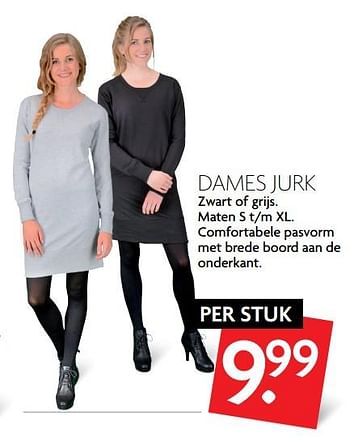 Aanbiedingen Dames jurk - Huismerk - Deka Markt - Geldig van 15/10/2017 tot 21/10/2017 bij Deka Markt