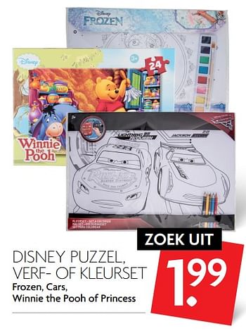 Aanbiedingen Disney puzzel, verf- of kleurset - Disney - Geldig van 15/10/2017 tot 21/10/2017 bij Deka Markt