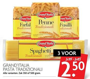 Aanbiedingen Grand`italia pasta tradizionali - grand’italia - Geldig van 15/10/2017 tot 21/10/2017 bij Deka Markt