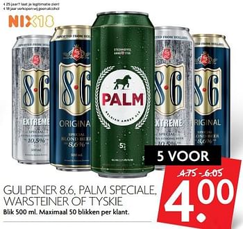 Aanbiedingen Gulpener 8.6, palm speciale, warsteiner of tyskie - Huismerk - Deka Markt - Geldig van 15/10/2017 tot 21/10/2017 bij Deka Markt