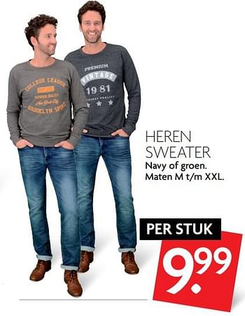 Aanbiedingen Heren sweater - Huismerk - Deka Markt - Geldig van 15/10/2017 tot 21/10/2017 bij Deka Markt