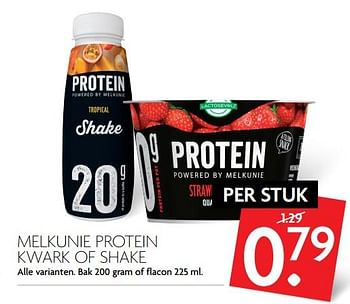 Aanbiedingen Melkunie protein kwark of shake - Melkunie - Geldig van 15/10/2017 tot 21/10/2017 bij Deka Markt