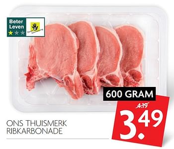Aanbiedingen Ons thuismerk ribkarbonade - Huismerk - Deka Markt - Geldig van 15/10/2017 tot 21/10/2017 bij Deka Markt