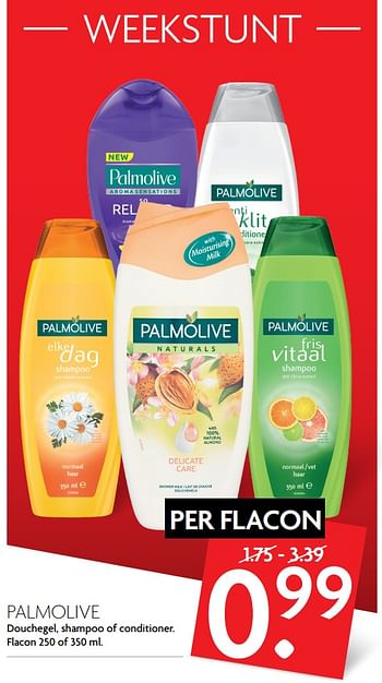 Aanbiedingen Palmolive douchegel, shampoo of conditioner - Palmolive - Geldig van 15/10/2017 tot 21/10/2017 bij Deka Markt