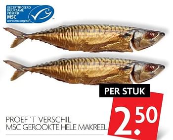 Aanbiedingen Proef `t verschil msc gerookte hele makreel - Huismerk - Deka Markt - Geldig van 15/10/2017 tot 21/10/2017 bij Deka Markt