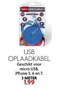 Aanbiedingen Usb oplaadkabel - Huismerk - Deka Markt - Geldig van 15/10/2017 tot 21/10/2017 bij Deka Markt